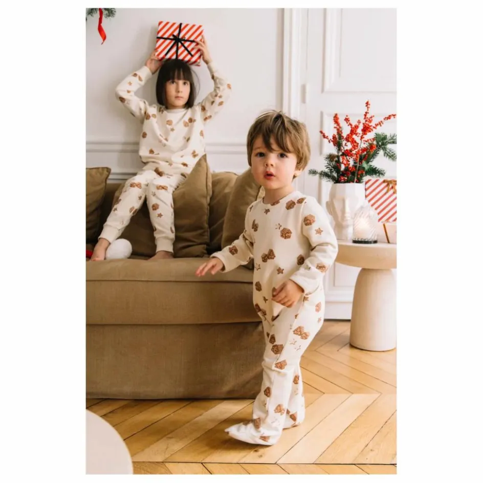 Best Studio Bohème Pyjama Chubby Noël Coton Bio | Ecru