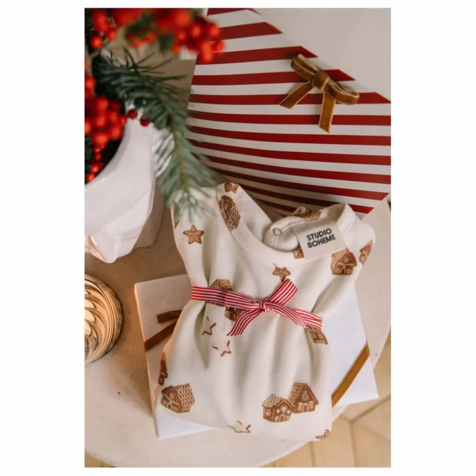 Best Studio Bohème Pyjama Chubby Noël Coton Bio | Ecru