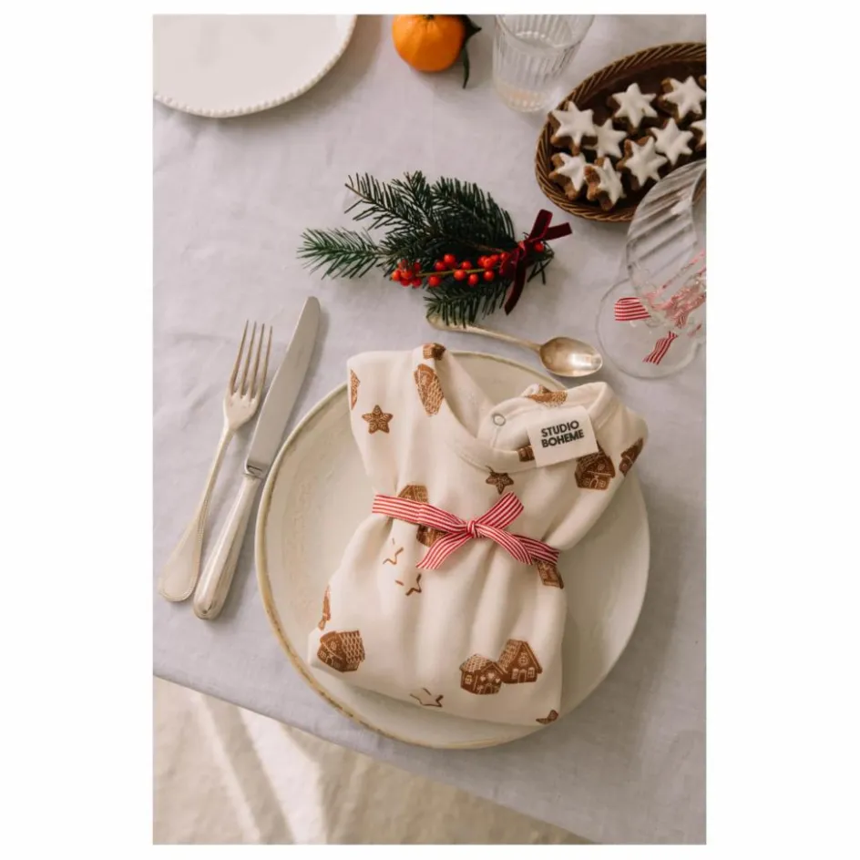 Best Studio Bohème Pyjama Chubby Noël Coton Bio | Ecru
