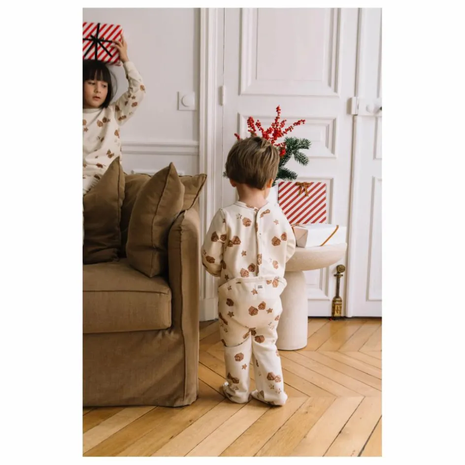 Best Studio Bohème Pyjama Chubby Noël Coton Bio | Ecru