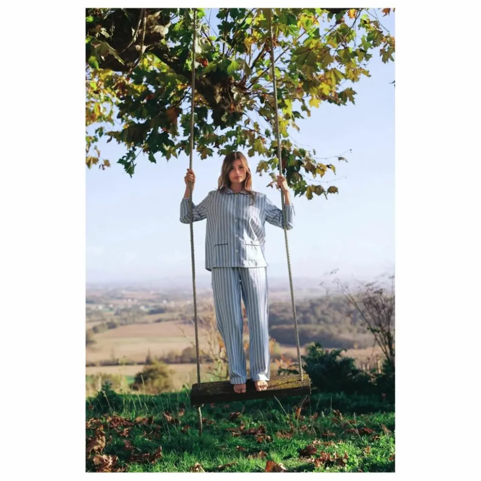 Online Pyjama Claudine Jasper Rayé | Femme Nuit