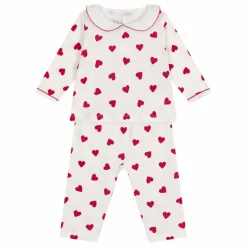 Petit Bateau Pyjamas, Sous-Vêtements|Pyjamas, Sous-Vêtements*Pyjama Col Cœurs Coton Bio |