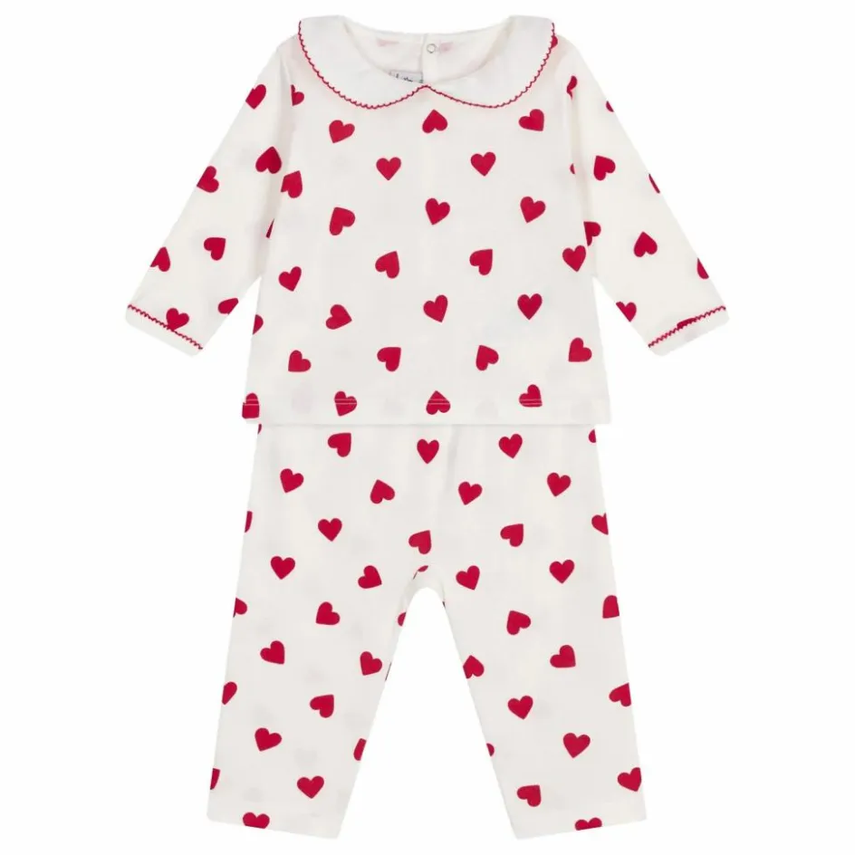 Petit Bateau Pyjamas, Sous-Vêtements|Pyjamas, Sous-Vêtements*Pyjama Col Cœurs Coton Bio |