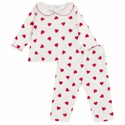 Petit Bateau Pyjamas, Sous-Vêtements|Pyjamas, Sous-Vêtements*Pyjama Col Cœurs Coton Bio |