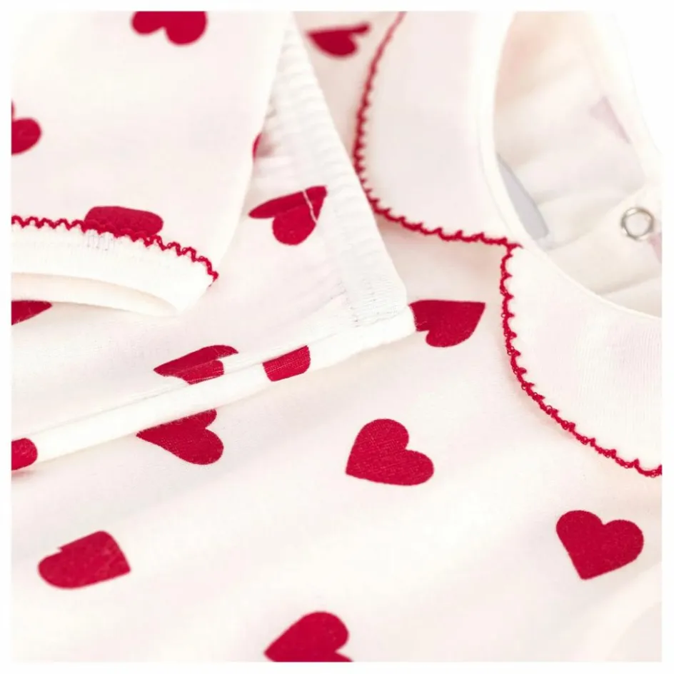 Petit Bateau Pyjamas, Sous-Vêtements|Pyjamas, Sous-Vêtements*Pyjama Col Cœurs Coton Bio |