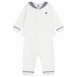 Petit Bateau Pyjama Col Rayé Coton Bio || Pyjamas, Sous-Vêtements|Pyjamas, Sous-Vêtements