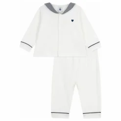 Petit Bateau Pyjama Col Rayé Coton Bio || Pyjamas, Sous-Vêtements|Pyjamas, Sous-Vêtements