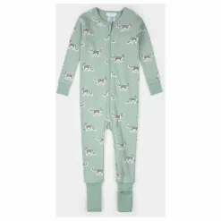 Outlet Petit Lem Pyjama Convertible Léopards Coton Bio | Vert amande