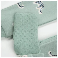 Outlet Petit Lem Pyjama Convertible Léopards Coton Bio | Vert amande