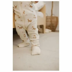 New Petit Lem Pyjama Côtelé Corgis Coton Bio | Ecru