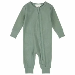 Clearance Petit Lem Pyjama Côtelé Coton Bio | Vert céladon