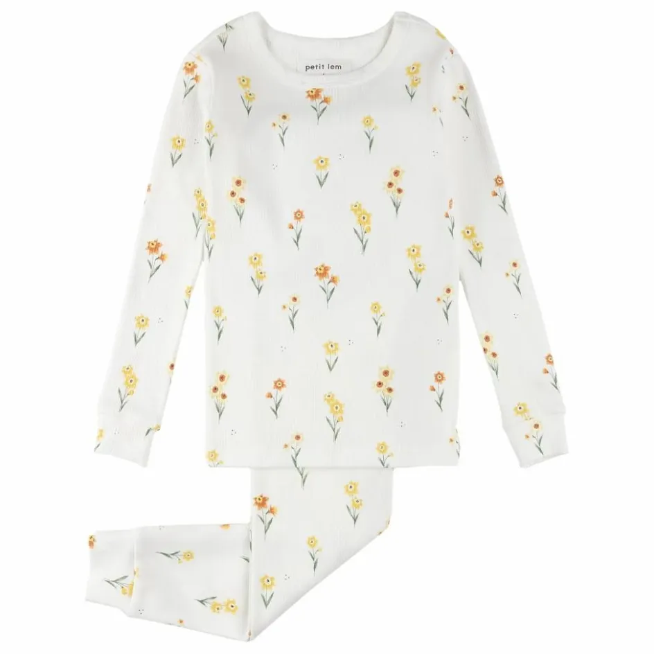 Pyjama Côtelé Jonquilles Coton Bio | Enfant Nuit, Sous-Vêtements