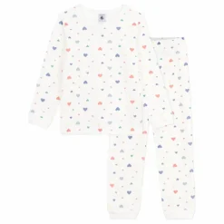 Petit Bateau Pyjama Cœurs Coton Bio ||Enfant Nuit, Sous-Vêtements