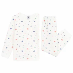 Petit Bateau Pyjama Cœurs Coton Bio ||Enfant Nuit, Sous-Vêtements