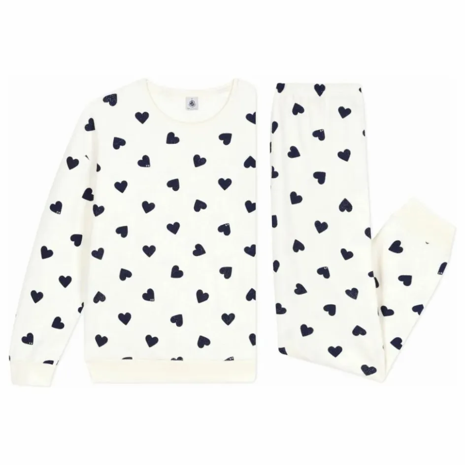 Femme Petit Bateau Nuit*Pyjama Cœurs Eponge |