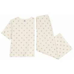 Femme Petit Bateau Nuit*Pyjama Cœurs Pailletés Coton Bio |