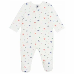 Petit Bateau Pyjama Dors Bien Avec Pieds Cœurs Coton Bio || Pyjamas, Sous-Vêtements|Pyjamas Et Bodies