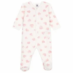 Sale Petit Bateau Pyjama Dors Bien Epais Cœurs Coton Bio | Rose