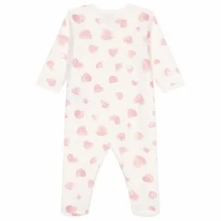 Sale Petit Bateau Pyjama Dors Bien Epais Cœurs Coton Bio | Rose