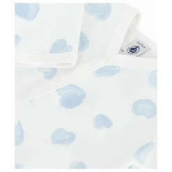 Sale Petit Bateau Pyjama Dors Bien Epais Cœurs Coton Bio | Bleu