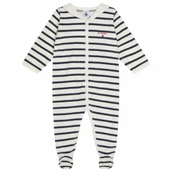 Sale Petit Bateau Pyjama Dors Bien Marinière Coton Bio | Blanc