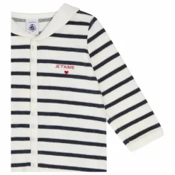 Sale Petit Bateau Pyjama Dors Bien Marinière Coton Bio | Blanc