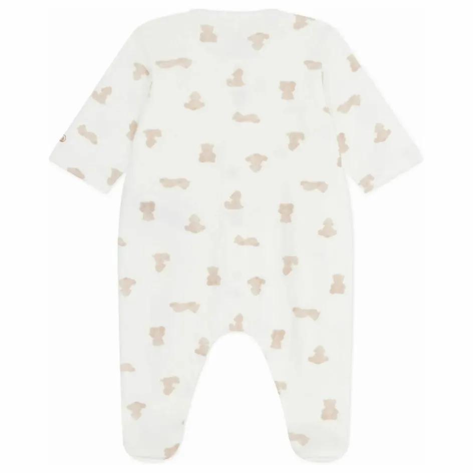 Sale Petit Bateau Pyjama Dors Bien Oursons Coton Bio | Blanc