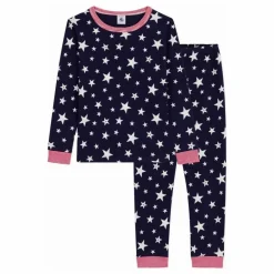 Pyjama Etoiles Col Rayé Coton Bio | Enfant Nuit, Sous-Vêtements|Nuit, Sous-Vêtements