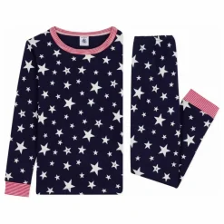 Pyjama Etoiles Col Rayé Coton Bio | Enfant Nuit, Sous-Vêtements|Nuit, Sous-Vêtements