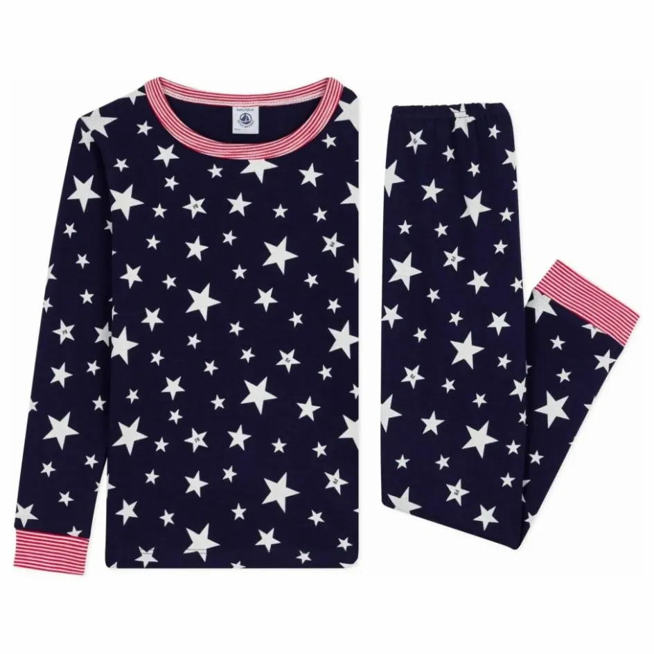 Pyjama Etoiles Col Rayé Coton Bio | Enfant Nuit, Sous-Vêtements|Nuit, Sous-Vêtements