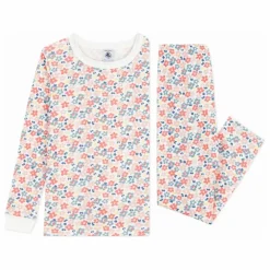 Enfant Petit Bateau Nuit, Sous-Vêtements*Pyjama Fleuri Bords Contrastés Coton Bio |