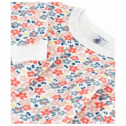 Enfant Petit Bateau Nuit, Sous-Vêtements*Pyjama Fleuri Bords Contrastés Coton Bio |