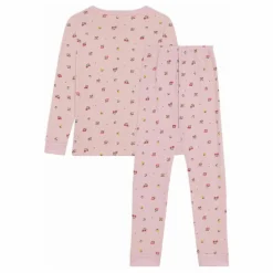 Petit Bateau Pyjama Fleuri Cœurs Coton Bio | Rose
