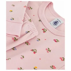 Petit Bateau Pyjama Fleuri Cœurs Coton Bio | Rose