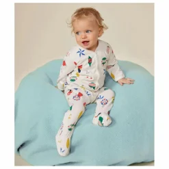 Best Petit Bateau Pyjama Molleton Boules de Noël | Blanc