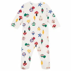 Best Petit Bateau Pyjama Molleton Boules de Noël | Blanc