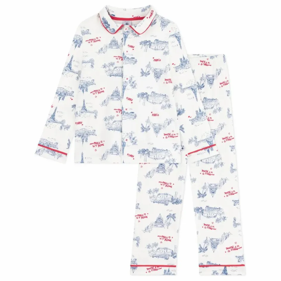 Enfant Petit Bateau Nuit, Sous-Vêtements|Nuit, Sous-Vêtements*Pyjama Mon Paris Coton Bio |