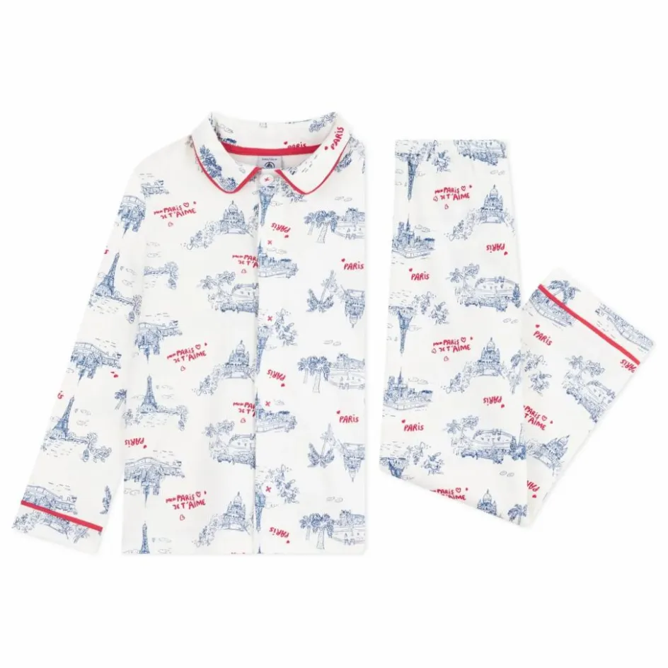 Enfant Petit Bateau Nuit, Sous-Vêtements|Nuit, Sous-Vêtements*Pyjama Mon Paris Coton Bio |