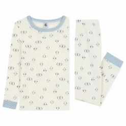 Petit Bateau Pyjama Oiseaux Col Rayé Coton Bio ||Enfant Nuit, Sous-Vêtements|Nuit, Sous-Vêtements