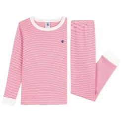 Discount Pyjama Rayé Bords Contrastés Coton Bio | Enfant Nuit, Sous-Vêtements