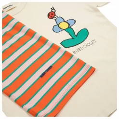 Outlet Pyjama Rayé Fleur Coton Bio | Enfant Nuit, Sous-Vêtements|Nuit, Sous-Vêtements