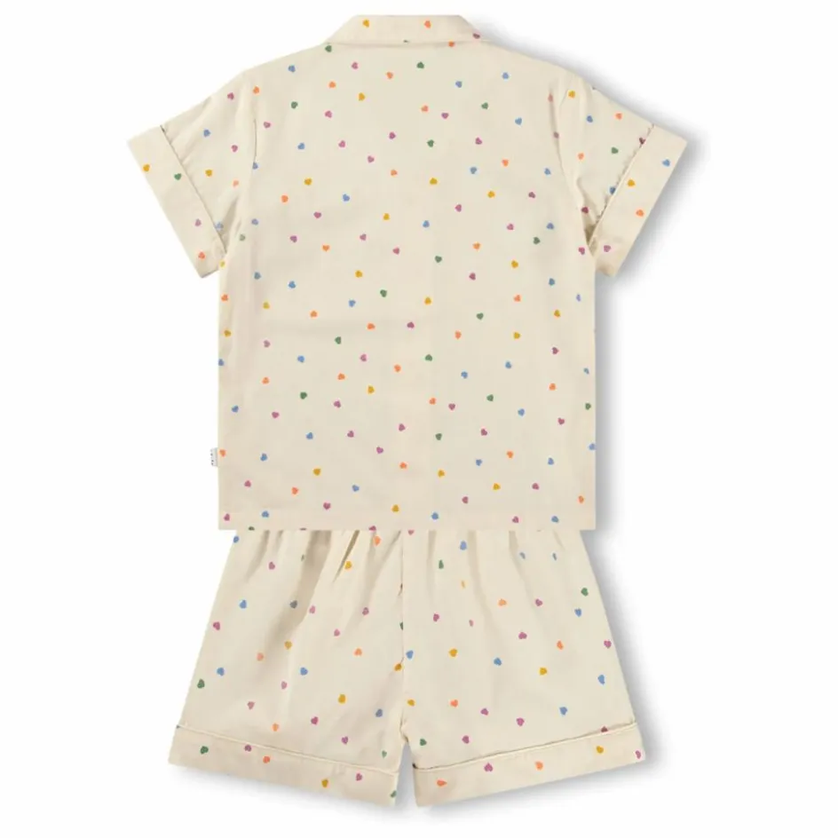 Enfant Molo Nuit, Sous-Vêtements*Pyjama Short Lexi Cœurs Coton Bio |