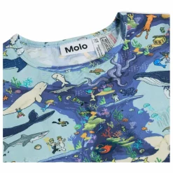 Molo Pyjama Short Luvis Baleines Coton Bio | Bleu