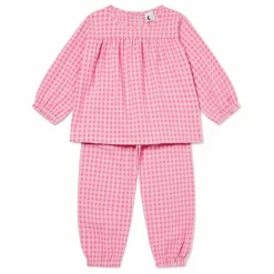 Enfant Sleepy Doe Nuit, Sous-Vêtements|Pyjamas, Sous-Vêtements*Pyjama Vichy Seersucker Coton Bio |