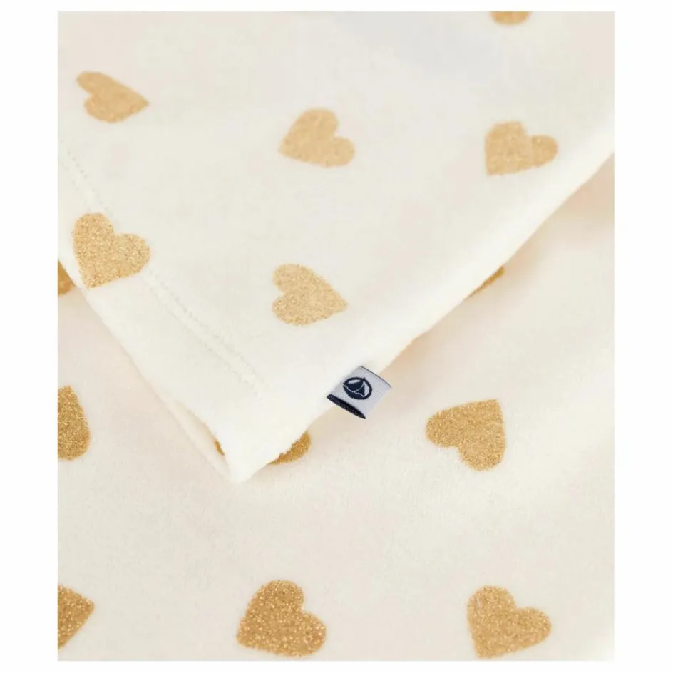 Petit Bateau Pyjama Volants Cœurs Pailletés Coton Bio ||Enfant Nuit, Sous-Vêtements