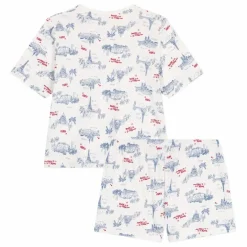 Discount Petit Bateau Pyjashort Broken Coton Bio | Ecru
