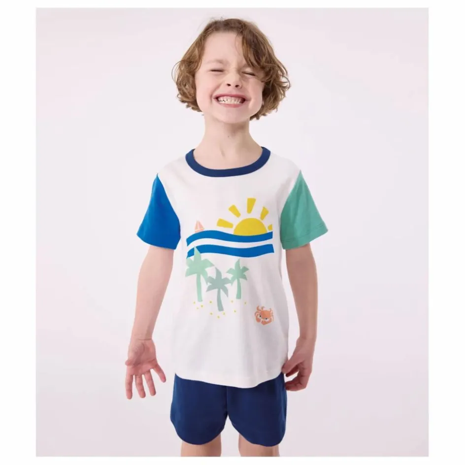 Enfant Petit Bateau Nuit, Sous-Vêtements*Pyjashort Brooklyn Coton Bio |