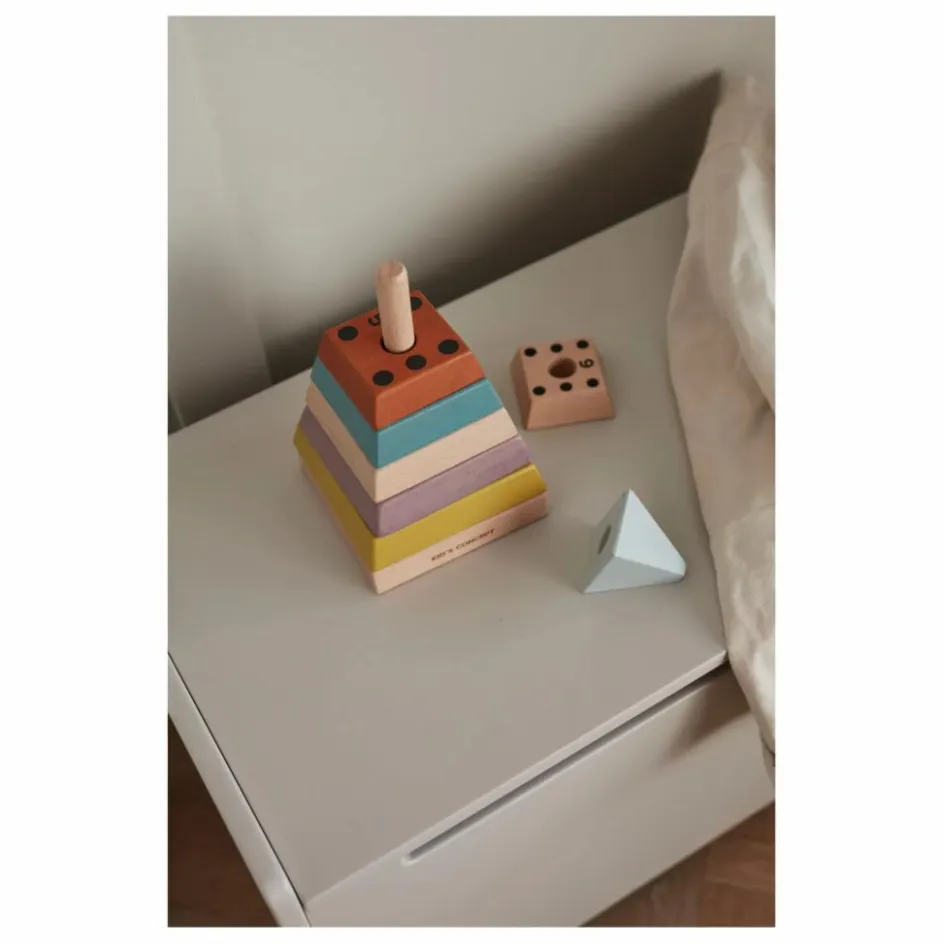 New Pyramide à empiler en bois Jouets D'Éveil