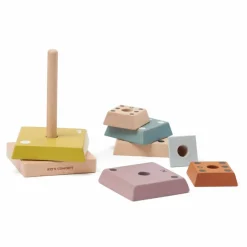 New Pyramide à empiler en bois Jouets D'Éveil