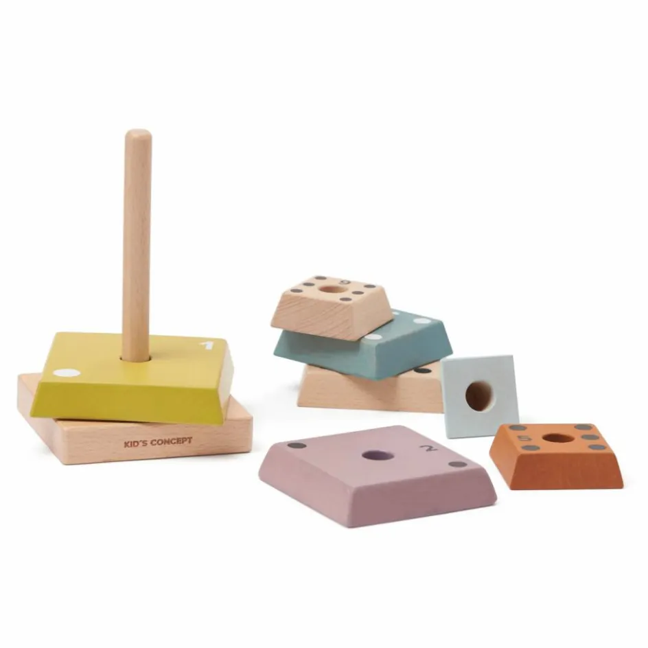 New Pyramide à empiler en bois Jouets D'Éveil